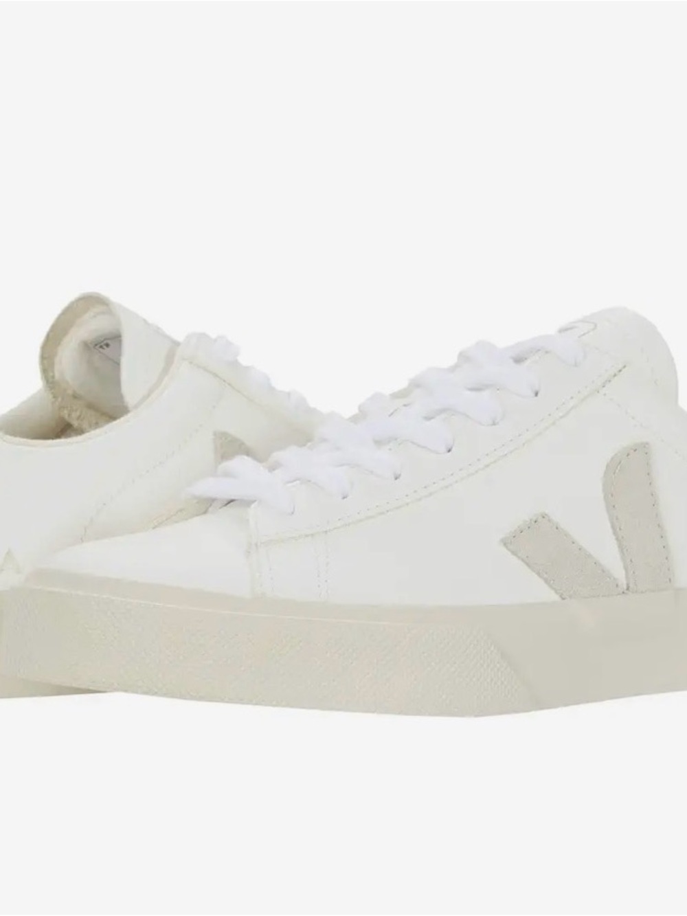 Veja Women’s V-10 Sneakers in White and Gray